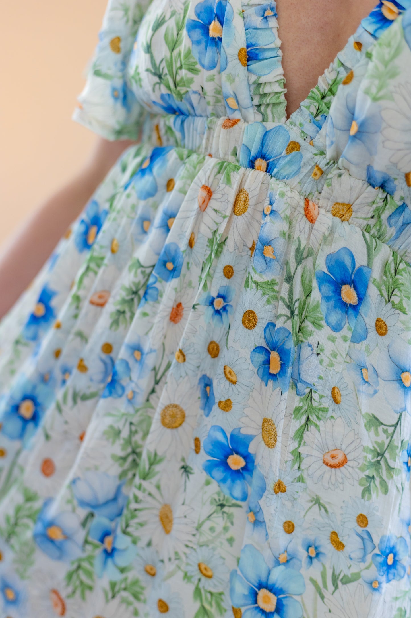 Leslie Deep V Floral Maxi Dress