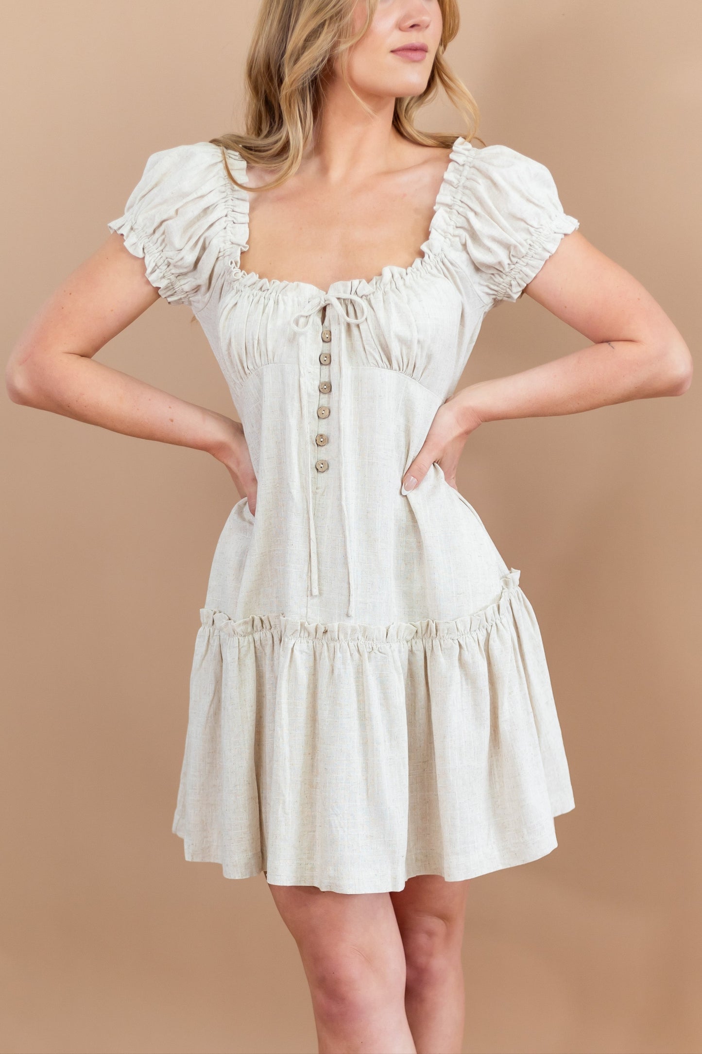 Riley Linen Button Dress
