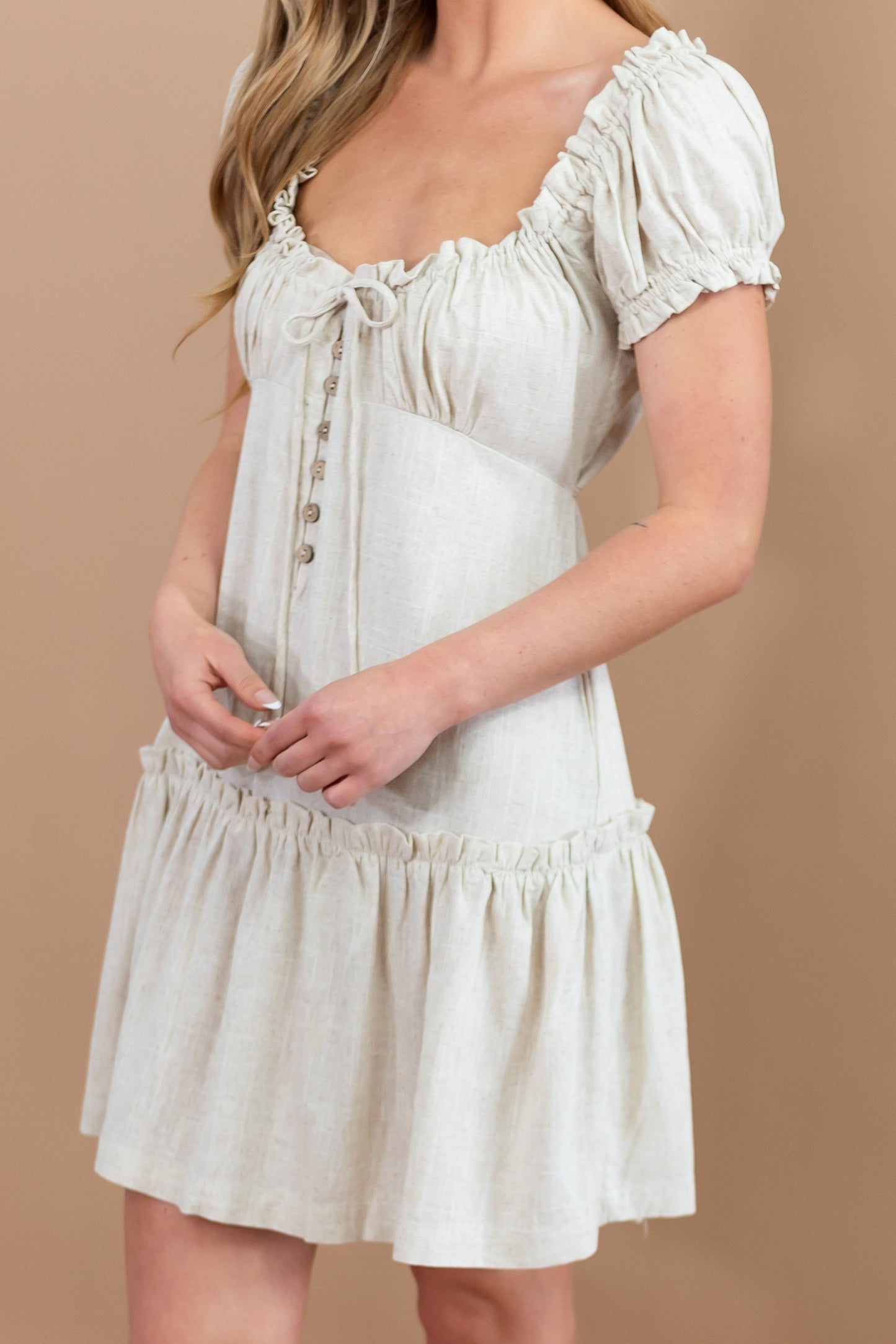 Riley Linen Button Dress