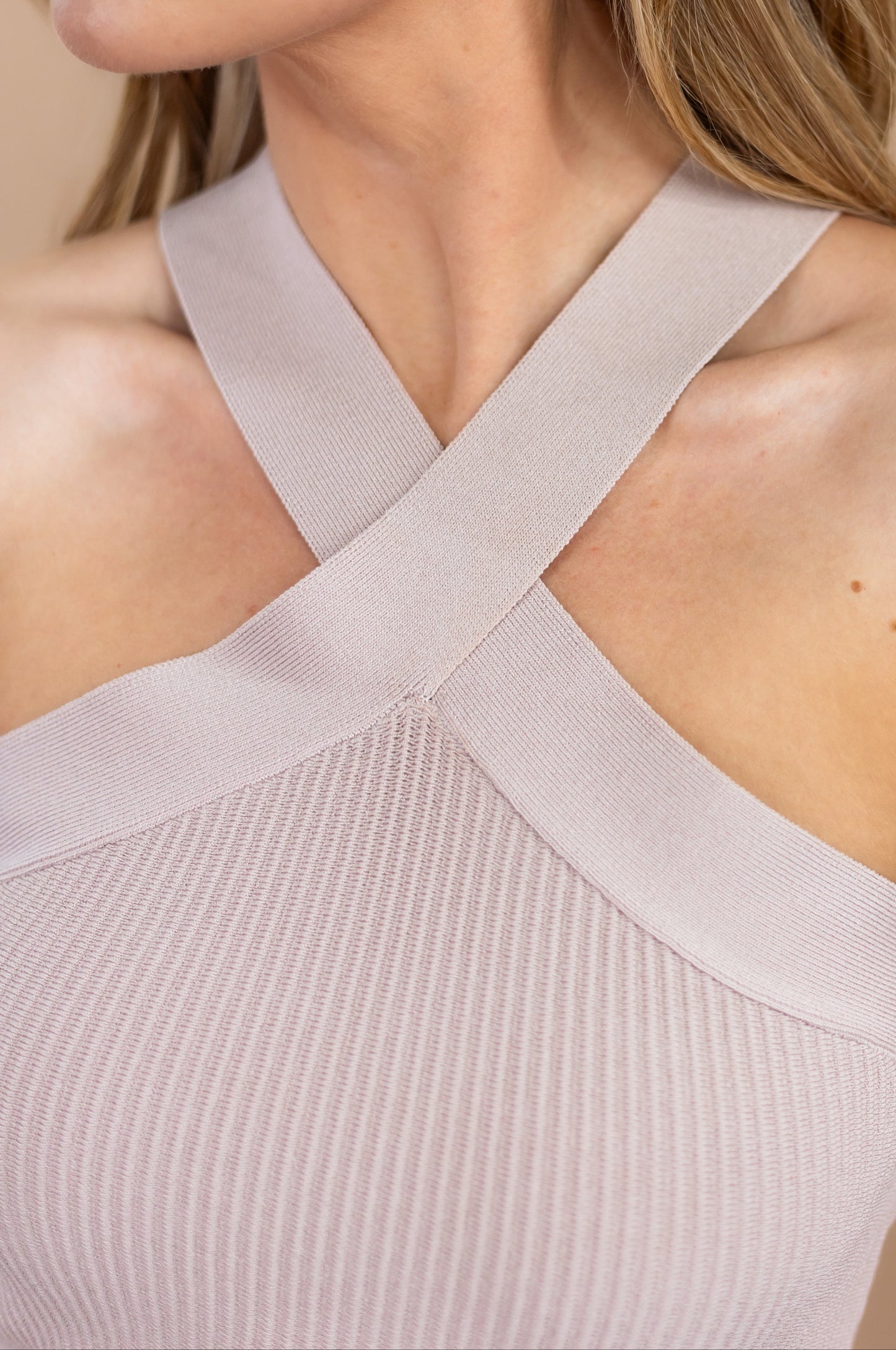 Verena Blush Criss-Cross Tank