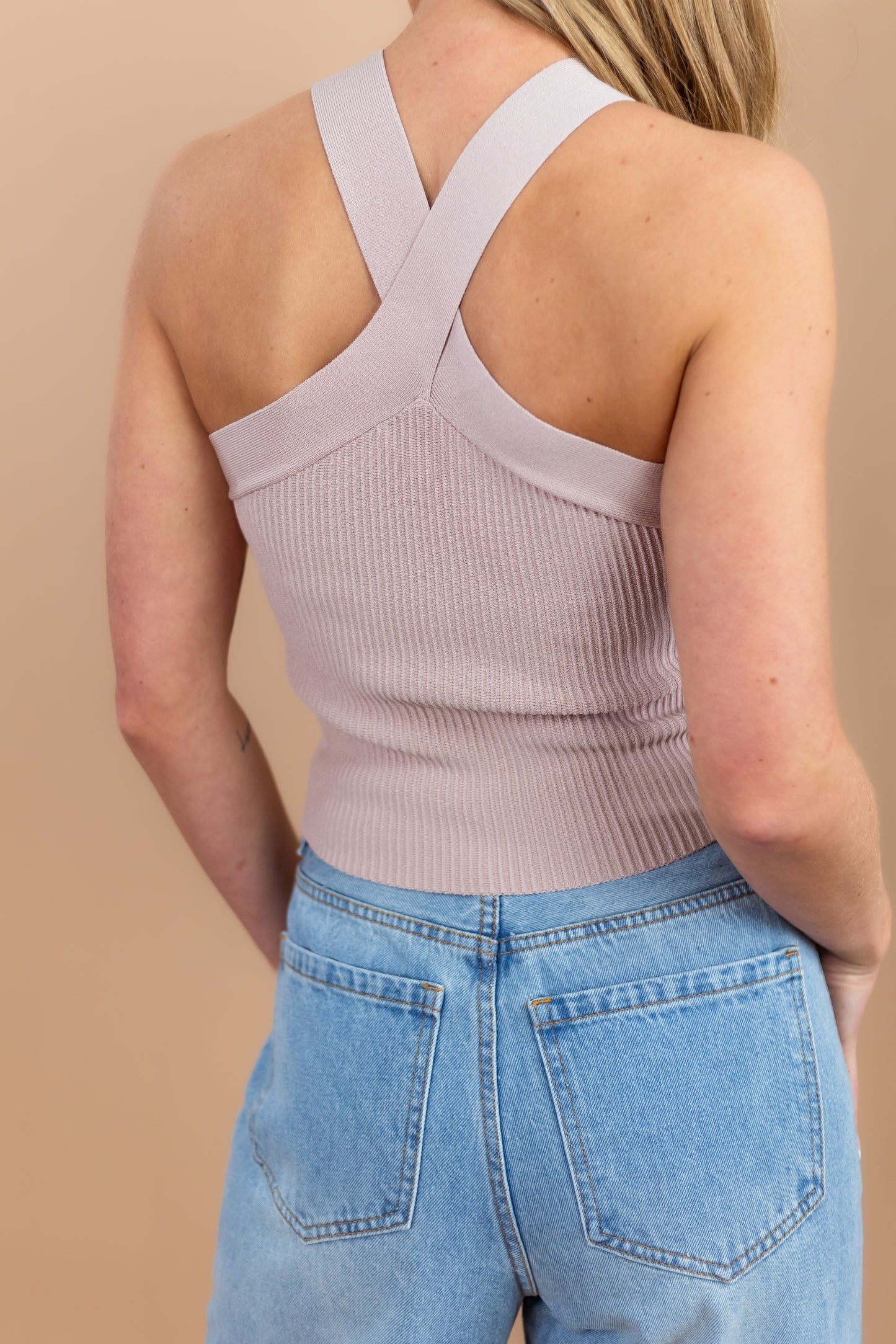 Verena Blush Criss-Cross Tank