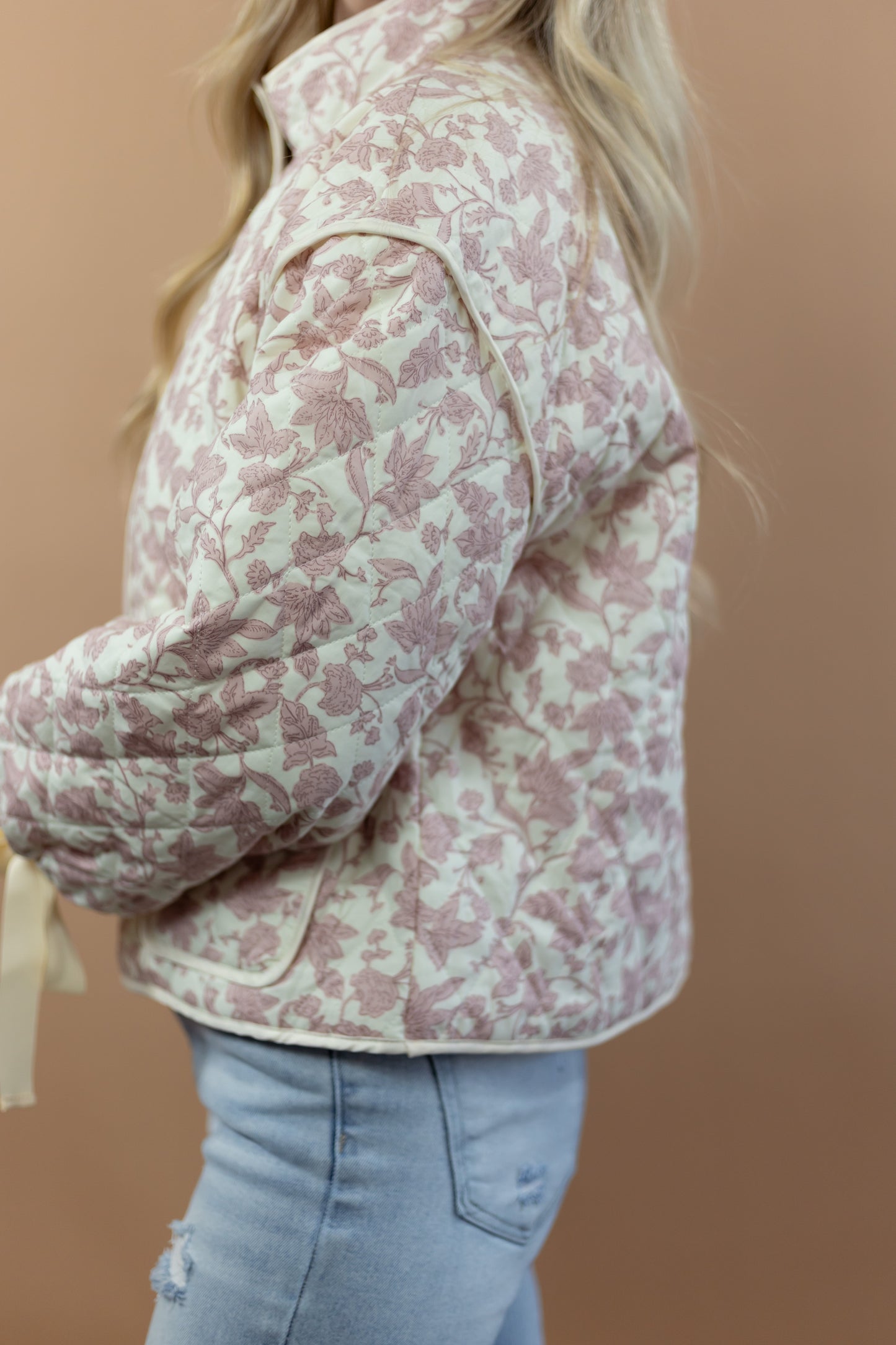 Harriet Quilted Jacket-Pink